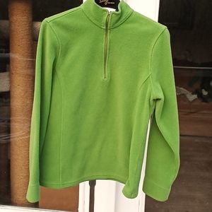 L.L. Bean Green Quarter-Zip Fleece Small